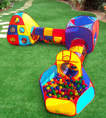 Playz 5pc Kids Playhouse Jungle Gym w/ Pop Up Tents, Tunnels, and ball Pit - Bestadvisor