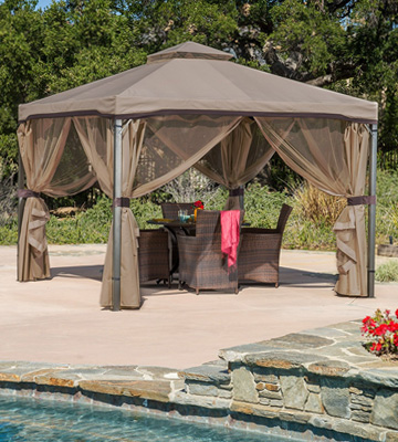 Great Deal Furniture Sonoma 10'x10' Iron Gazebo with Soft Vented Roof - Bestadvisor