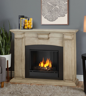 Real Flame Adelaide Indoor Gel Fireplace in Dry Brush White - Bestadvisor