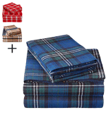 Pinzon by Amazon Blackwatch Plaid Flannel Bed Sheet Set