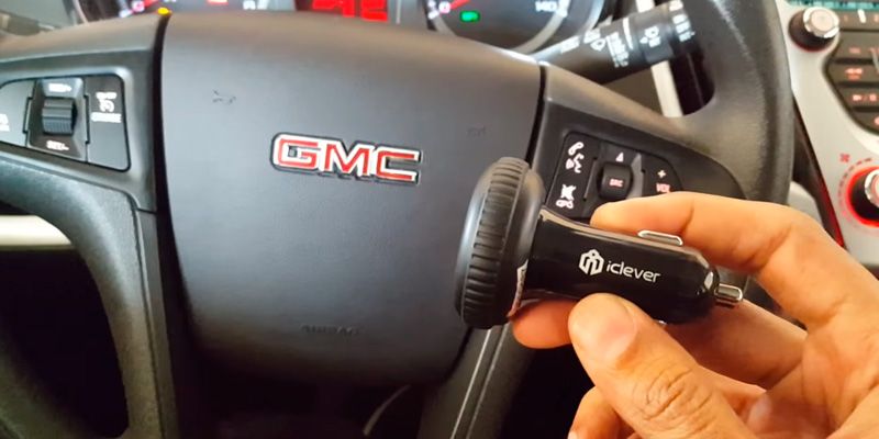 iClever Wireless Bluetooth FM Transmitter in the use
