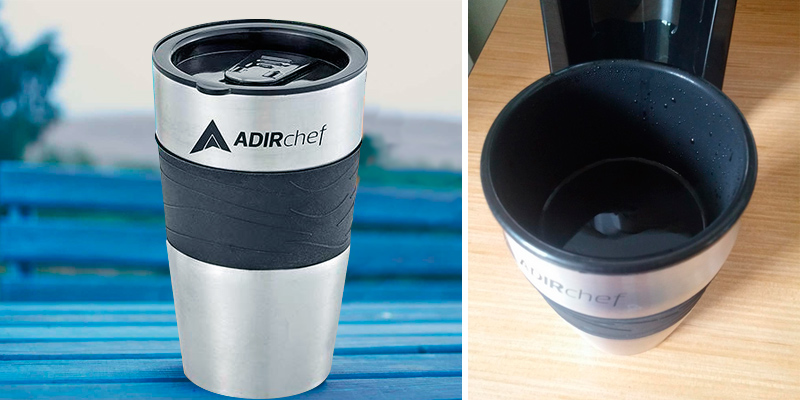 AdirChef 800-01-BLK Grab N' Go Personal Coffee Maker with Travel Mug in the use - Bestadvisor