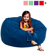 Flash Furniture DG-BEAN-LARGE-DENIM-GG Oversized Denim Kids Bean Bag Chair