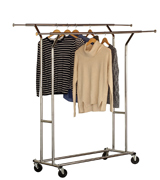 Deco Brothers Double Rail Garment Rolling Rack
