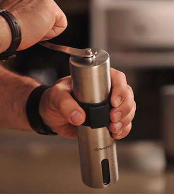 Shanik Conical Ceramic Burr Manual Coffee Grinder with Adjustable Setting - Bestadvisor