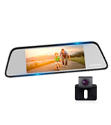AUTO-VOX DVR-M8 Touch Screen Mirror Dash Cam (Front 1296p & Rear View)