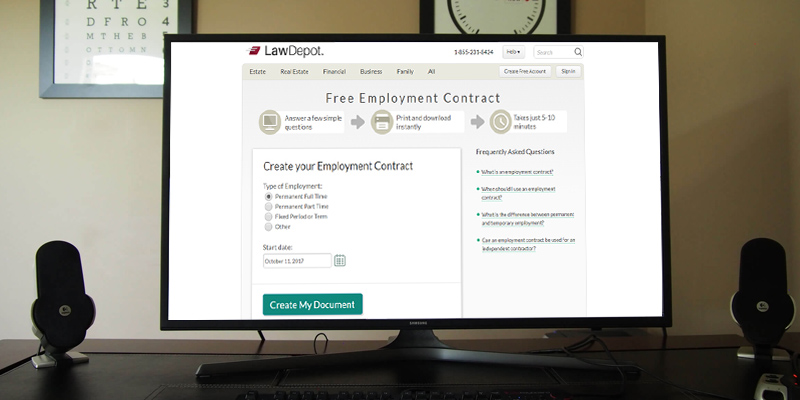 LawDepot Employment Forms in the use - Bestadvisor