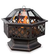 UniFlame Hex Shaped Outdoor Fire Pit