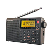 C.Crane FBA_SKWV AM, FM, Shortwave, Weather and Airband Portable Travel Radio with Clock and Alarm