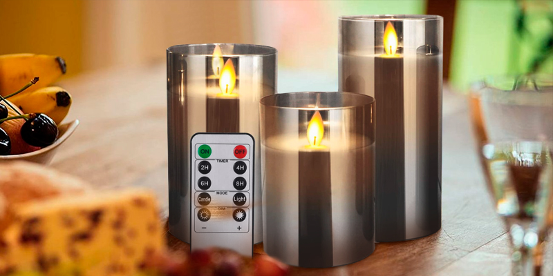 Review of Yinuo Timer Remote Glass Effect Flameless Led Candles