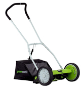 GreenWorks 25052 Reel Lawn Mower with Grass Catcher