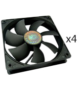 Cooler Master R4-S2S-124K-GP Sleeve Bearing 120mm Silent Fan for Computer Cases, CPU Coolers, and Radiators (Value 4-Pack)