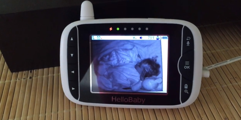 HelloBaby 3.2" LCD Screen Baby Monitor with Remote Pan-Tilt-Zoom Camera in the use - Bestadvisor