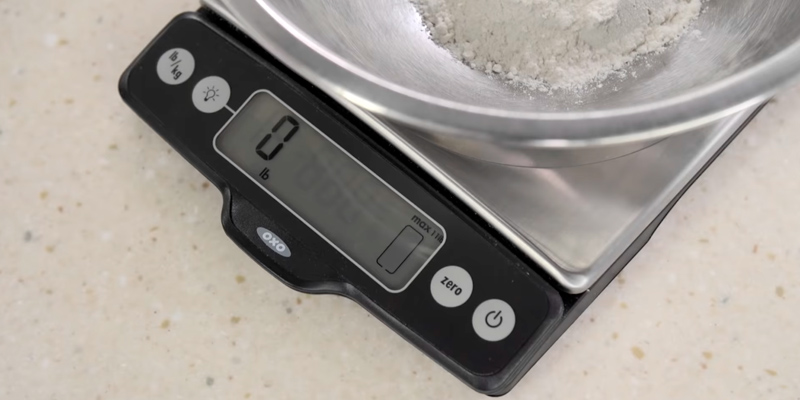 OXO Good Grips 11 lb Stainless Steel Food Scale in the use - Bestadvisor