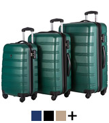 Merax Luggage Set 3 Expandable Lightweight Spinner Suitcase