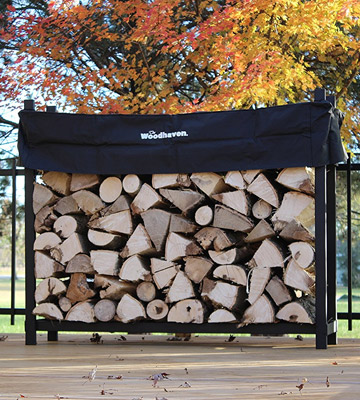 The Woodhaven WR005 5 Foot Firewood Log Rack with Cover - Bestadvisor