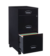Lorell 17427 3-Drawer Mobile File Cabinet