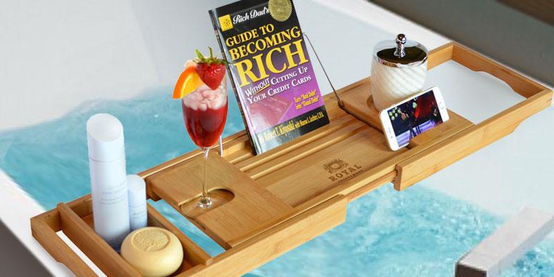 Royal Craft Wood Luxury Bathtub Caddy in the use - Bestadvisor