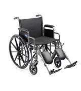 MedMobile PT8112 Self Transport Folding Wheelchair with Footrests