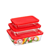 Pyrex 6-Piece Simply Store Glass Rectangular Food Container Set