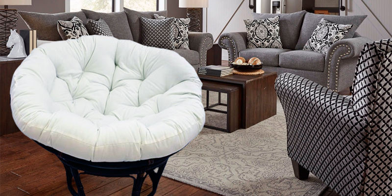 Review of International Caravan 3312-TW-EGG-IC Rattan Papasan Chair with Solid Twill Cushion