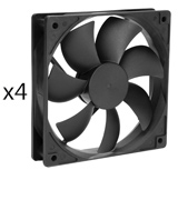 Rosewill ROCF-13001 Long Life Sleeve Bearing Computer Case Fan (4-Pack)