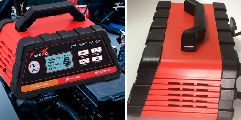TowerTop 2/8/15A 12V Smart Battery Charger for car in the use - Bestadvisor