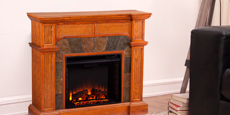 Southern Enterprises FA9285E Electric Fireplace with TV Stand in the use - Bestadvisor