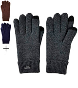 Bruceriver Pure Wool Knitted Men's Knitted Gloves with Thinsulate Lining