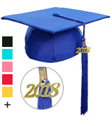 Newrara Unisex Matte Adult Graduation Cap with Tassel