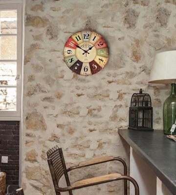 NALAKUVARA Vintage Colorful Wood Wall Clock - Bestadvisor