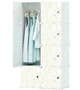 KOUSI 5 Cubes & 1 Hanging Section Portable Clothes Closet Wardrobe