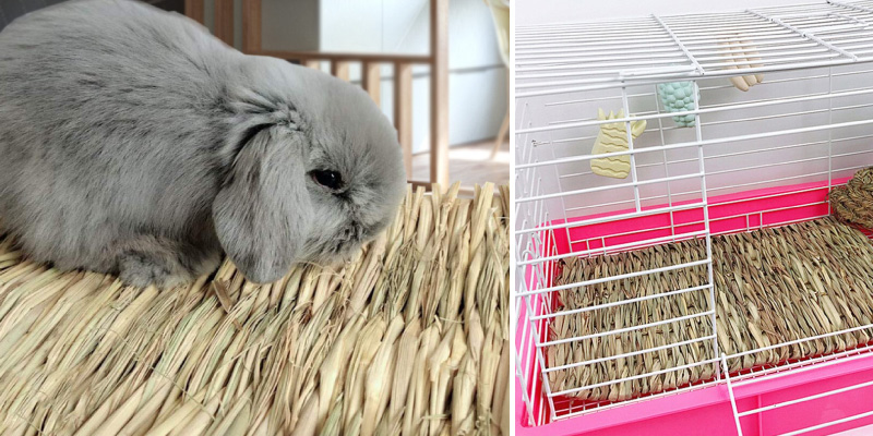 Review of Hamiledyi Grass Woven Mat for Bunny Bedding