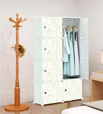 KOUSI 5 Cubes & 1 Hanging Section Portable Clothes Closet Wardrobe - Bestadvisor