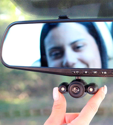 Review of HD Mirror Cam HDMC-MC6/2 Mirror Dash Cam (Front 720p)