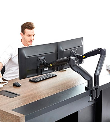 North Bayou 1001070680 Dual Monitor Desk Mount Stand (Fits 2 Screens up to 27'') - Bestadvisor
