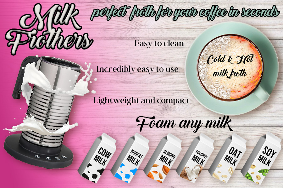 Comparison of Automatic and Manual Milk Frothers to Make Coffee-Based Drinks
