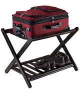 Winsome 92436 Wood Reese Luggage Rack with Shelf