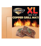 GrillShield Extra Large Set of 2 Copper Grill and Bake Mats