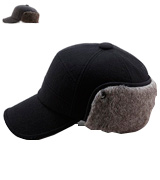 SIGGI Winter Wool Baseball Cap Earflap Fitted Hat
