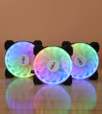 GIM 120mm RGB Case Fan with Controller and Remote (3-Pack) - Bestadvisor