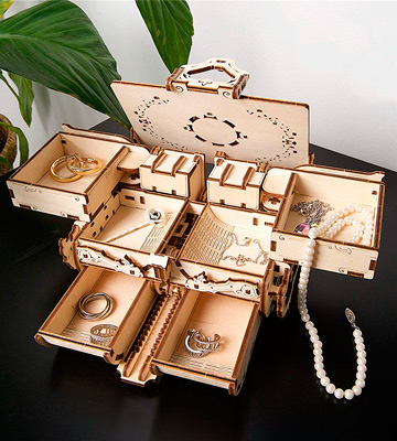 UGEARS Antique Box 3D Mechanical Treasure Models, Self-Assembling Precut Wooden Gift - Bestadvisor