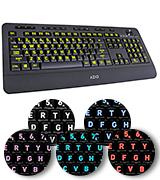 Azio KB506U Vision Backlit Keyboard with Large Print keys
