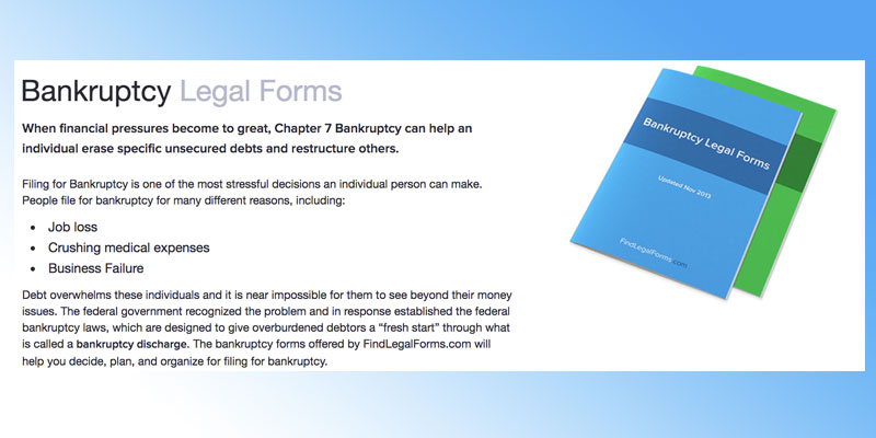 FindLegalForms Bankruptcy Legal Forms in the use - Bestadvisor