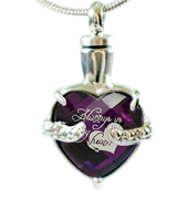 Infinity Keepsakes Always in my Heart Cremation Urn Necklace