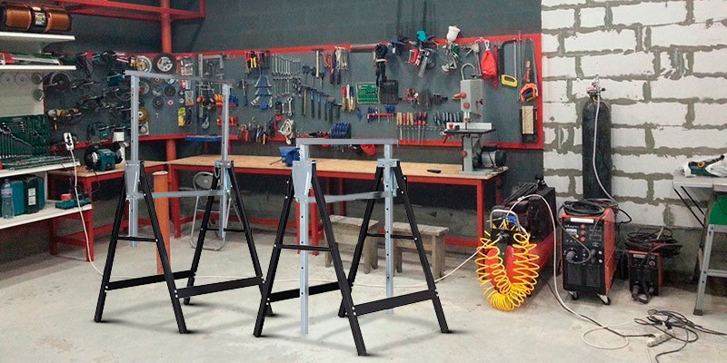 Review of Goplus Folding Sawhorse Pair Heavy Duty 2-Pack Saw Horses