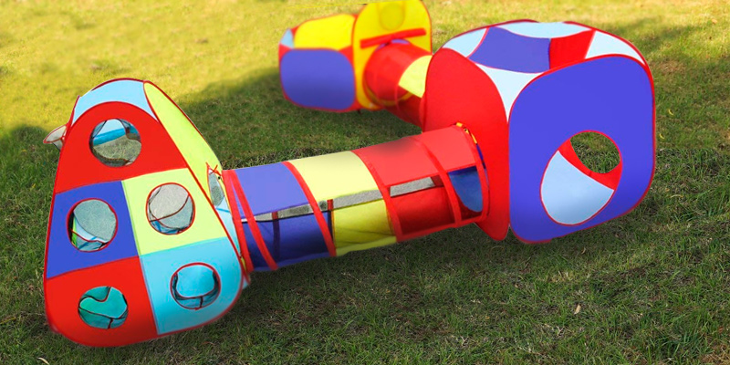 Review of Playz 5pc Kids Playhouse Jungle Gym w/ Pop Up Tents, Tunnels, and ball Pit