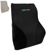 Vertteo VPP-BB Full Lumbar Black Support Premium Entire High Back Pillow for Office Desk Chair and Car Seat