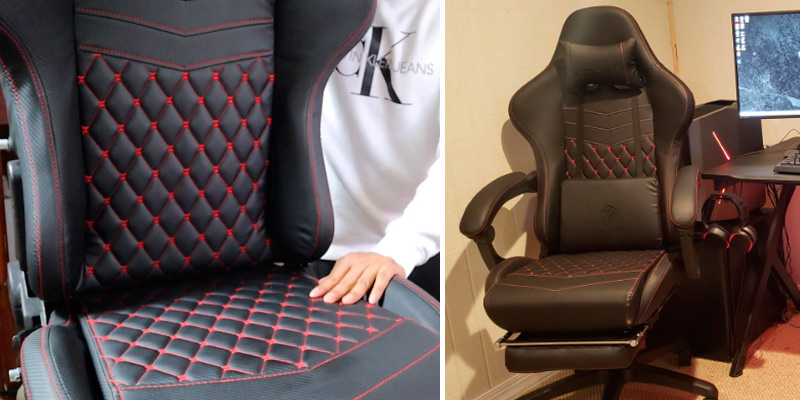 Dowinx Racing Style Gaming Chair with Footrest in the use - Bestadvisor