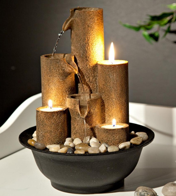 Alpine WCT202 Tiered Column Tabletop Fountain with 3-Candles - Bestadvisor